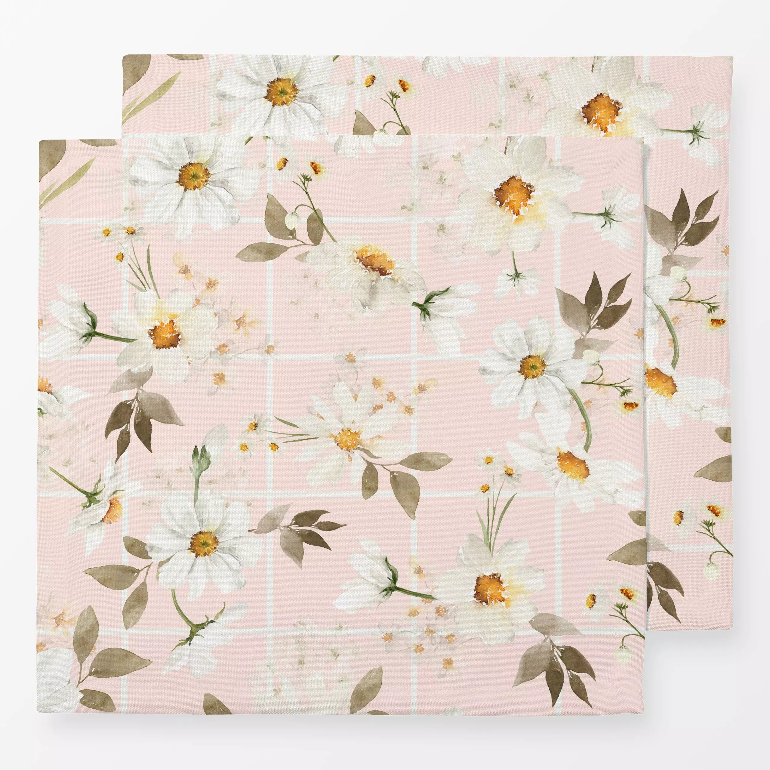 Servietten Streublümchen Margeriten rosa - Blumen & Florales, Symbole & Muster - von „Uta Naumann"; Trockenblumen, Sommerblu...