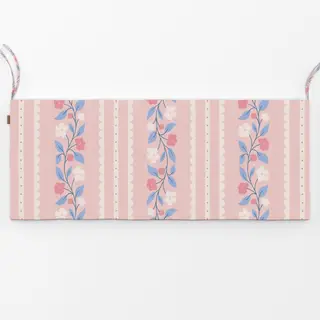 Bankauflage Blumen und Spitze Rosa
