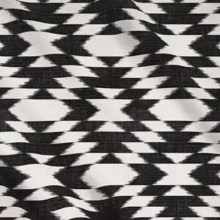 Meterware Diamonds Ikat Black Beige