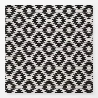 Tischdecke Diamonds Ikat Black Beige