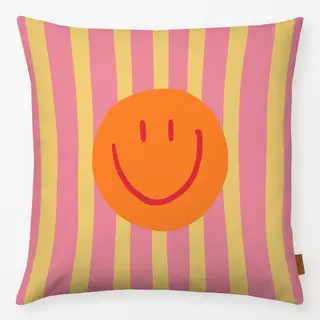 Kissen Smile Stripes altrosa