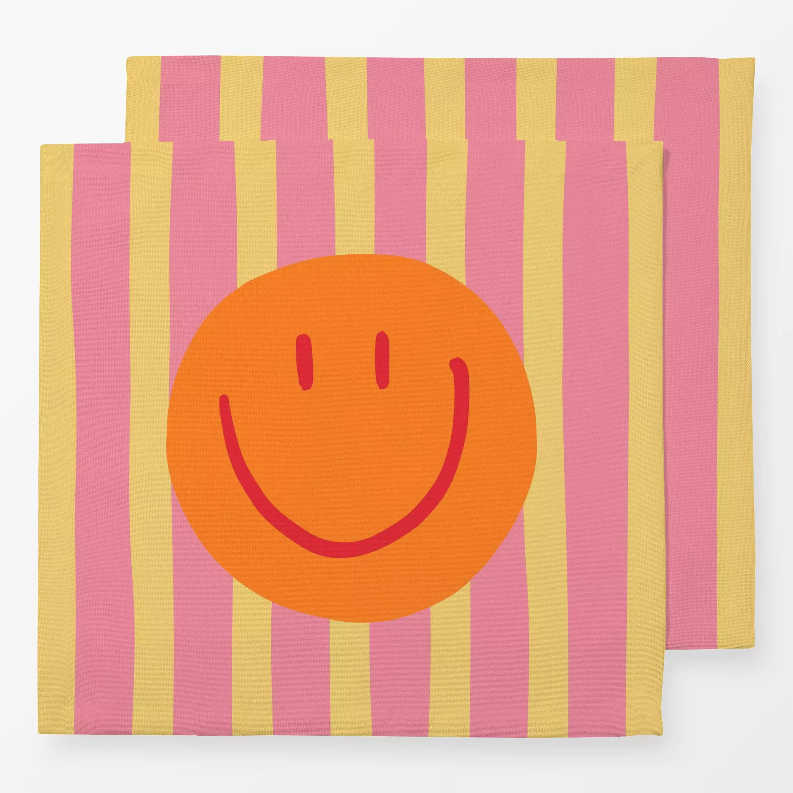 Servietten Smile Stripes altrosa - Sommer, Symbole & Muster, Anlässe - von „Kruth Design"; Streifen, bunt, outdoor, gestreif...