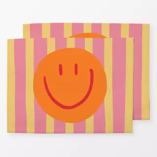 Tischset Smile Stripes altrosa