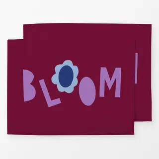 Tischset Bloom burgundy lila