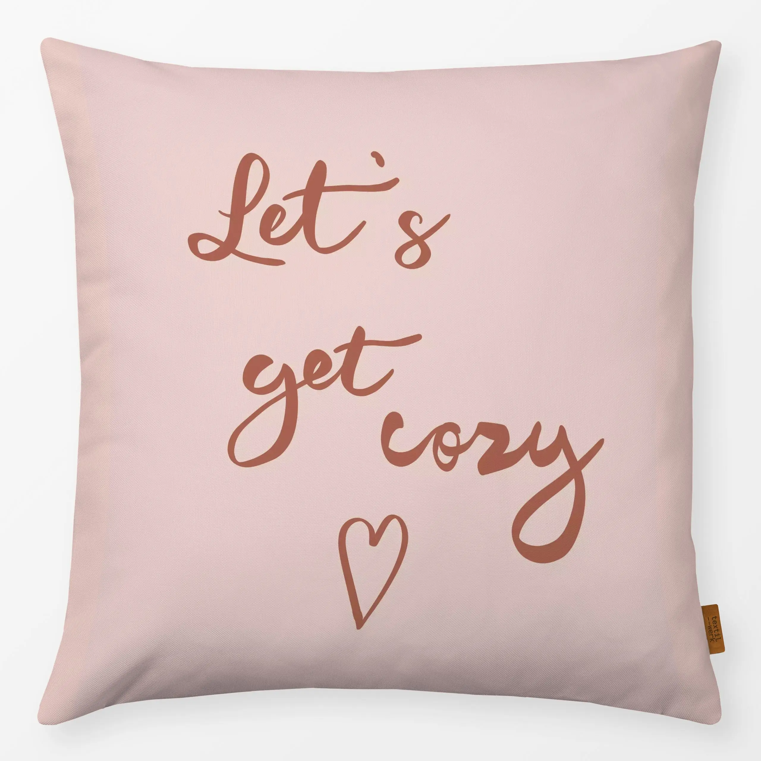 Kissen Cozy pink - Herbst, Liebe, Romantik & Pride, Sprüche & Schriftzüge - von „Sisi and Seb"; Hygge, Cozy, Liebe, Herbst, ...