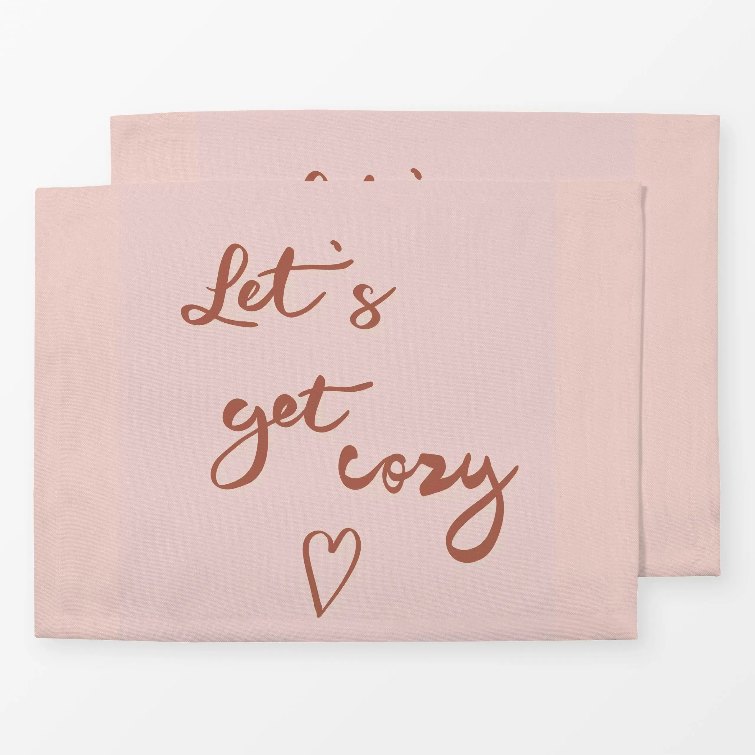 Tischset Cozy pink - Herbst, Liebe, Romantik & Pride, Sprüche & Schriftzüge - von „Sisi and Seb"; Hygge, Cozy, Liebe, Herbst...