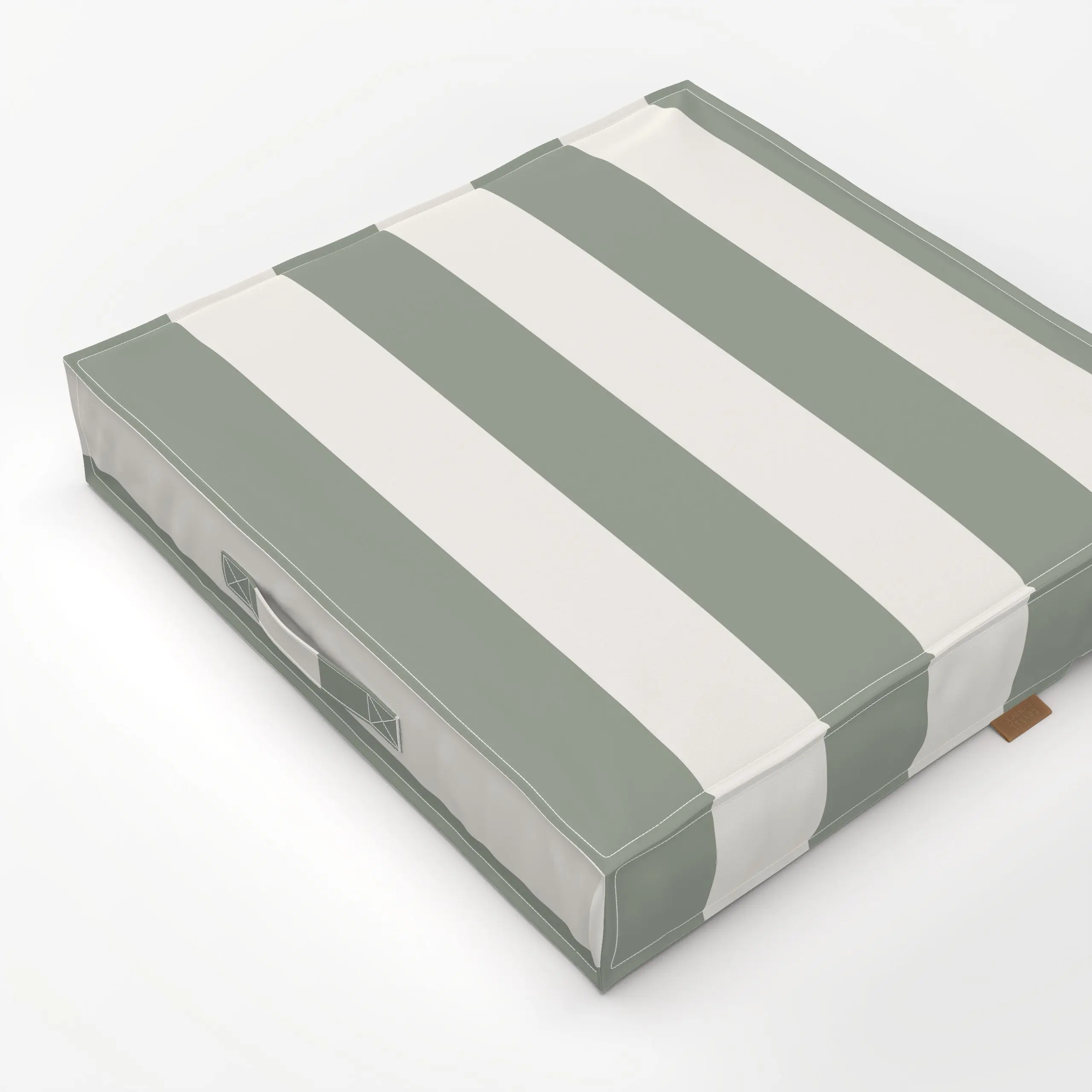 Bodenkissen Grüne Horizontalstreifen - Herbst, Symbole & Muster - von „Sara Maria"; Winter, Herbst, Nordisch, minimalistisch...