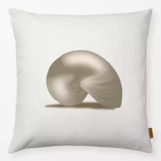 Kissen Muschel Beige