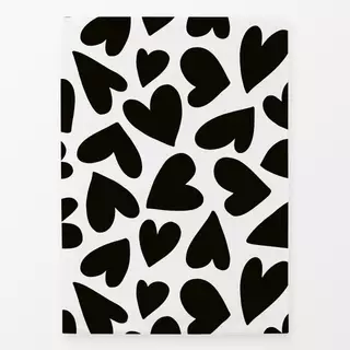 Geschirrtücher Hearts black and white