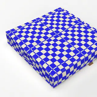 Bodenkissen Blue checkered pattern