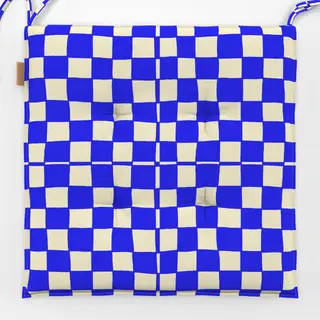 Sitzkissen Blue checkered pattern