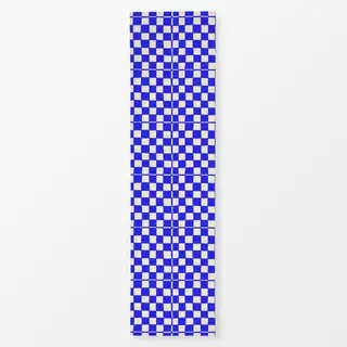 Tischläufer Blue checkered pattern