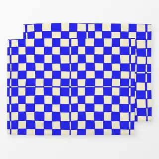 Tischset Blue checkered pattern