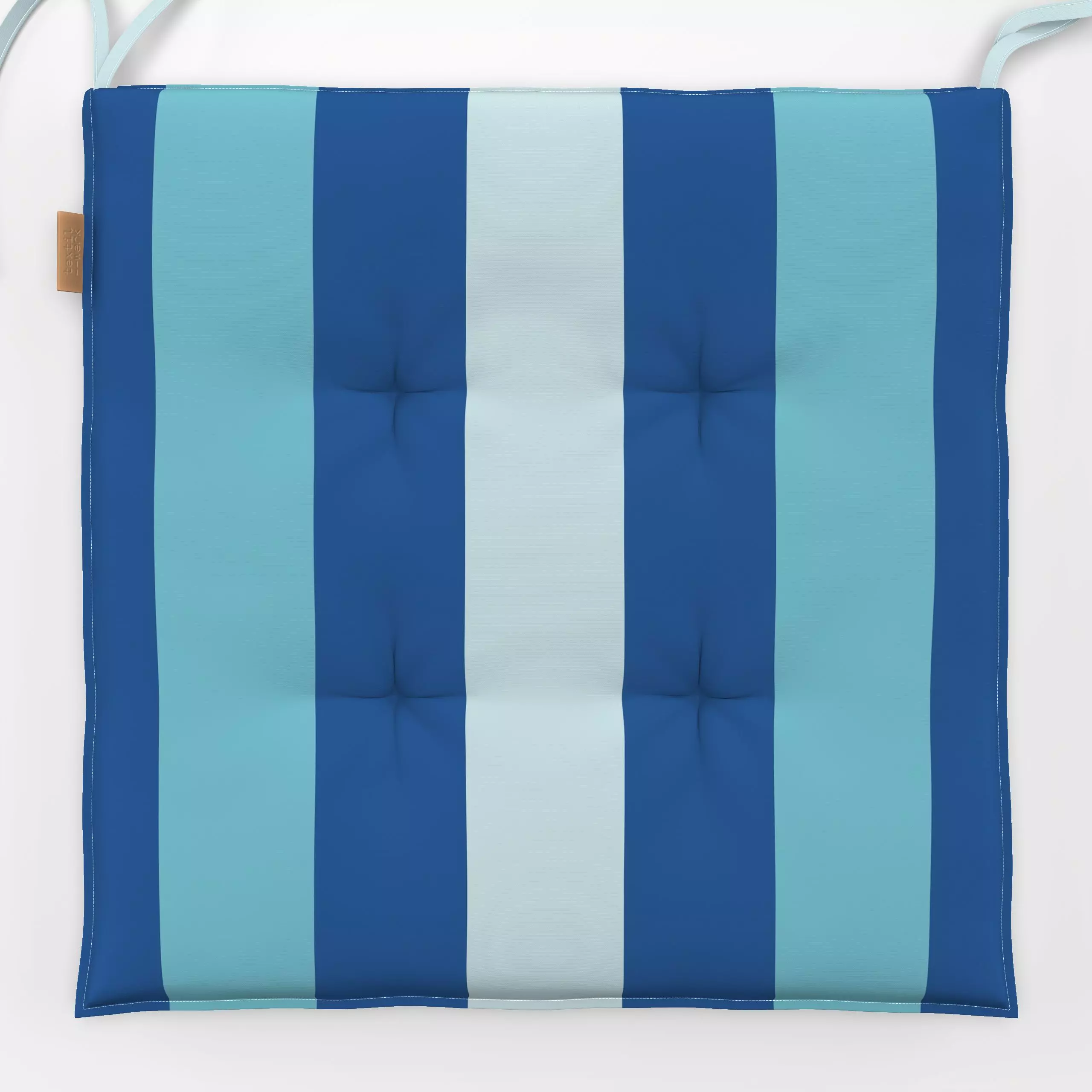 Sitzkissen Streifen Vertikal Multi Blau - Sommer, Symbole & Muster - von „Kathrin Woo"; Streifen, maritim, stripes, gestreif...