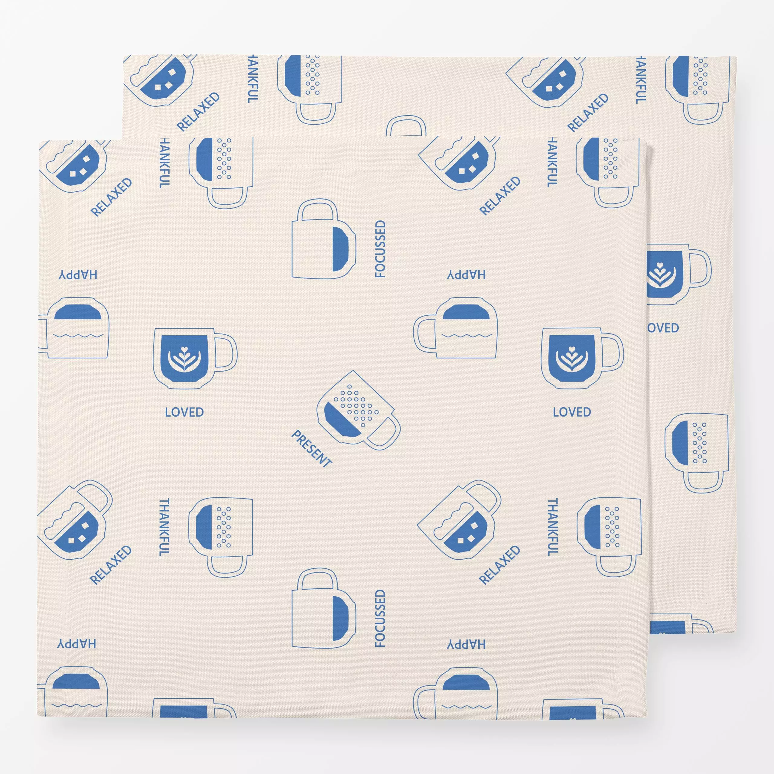 Servietten Coffee Moments Pattern - Küche, Essen & Trinken - von „Jana Moßmann"; Happy, Cappuccino, Coffee, focus, Tassen, c...