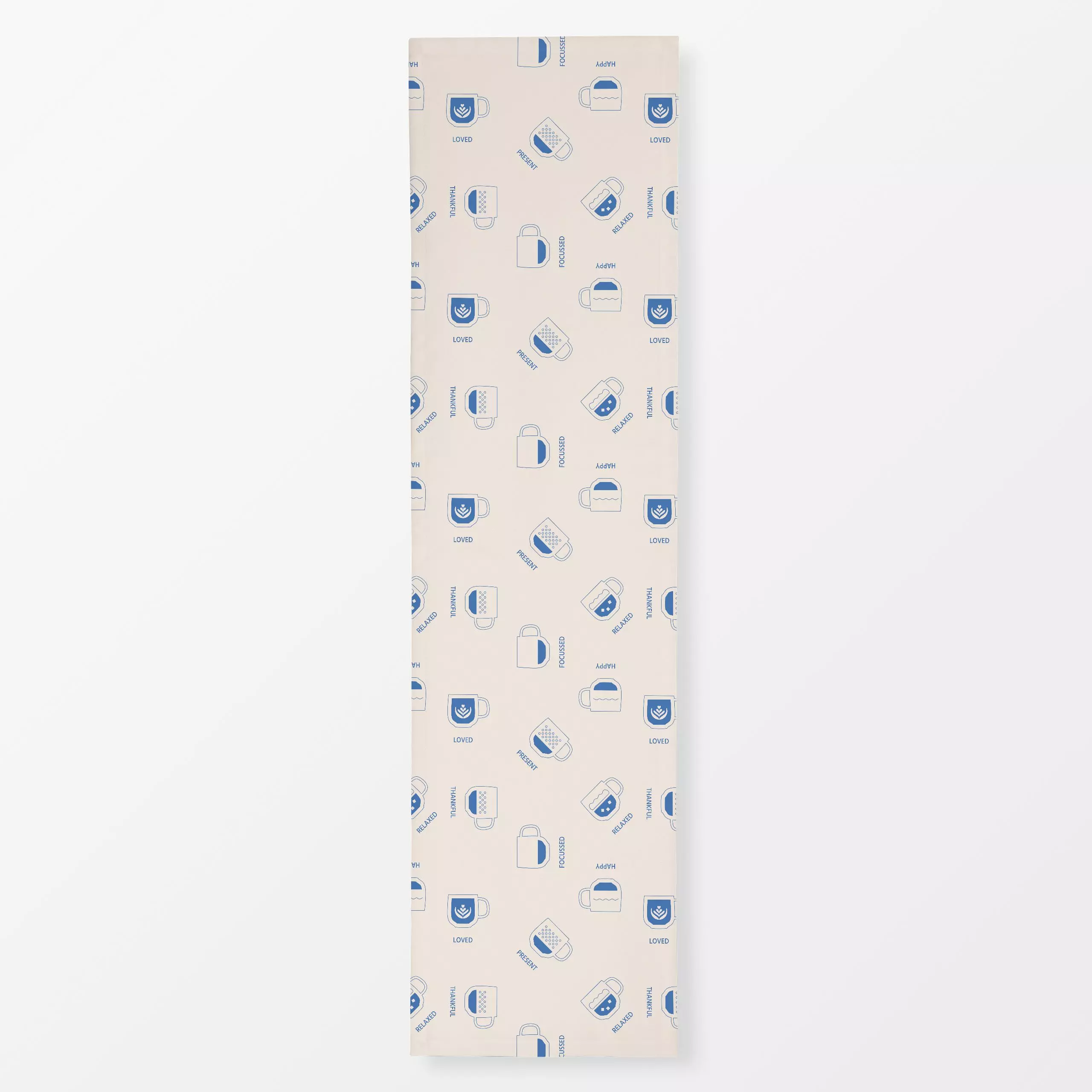 Tischläufer Coffee Moments Pattern - Küche, Essen & Trinken - von „Jana Moßmann"; Happy, Cappuccino, Coffee, focus, Tassen, ...