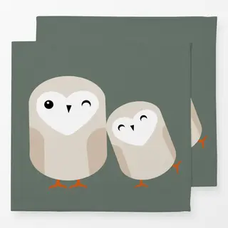 Servietten Schleiereule Grün