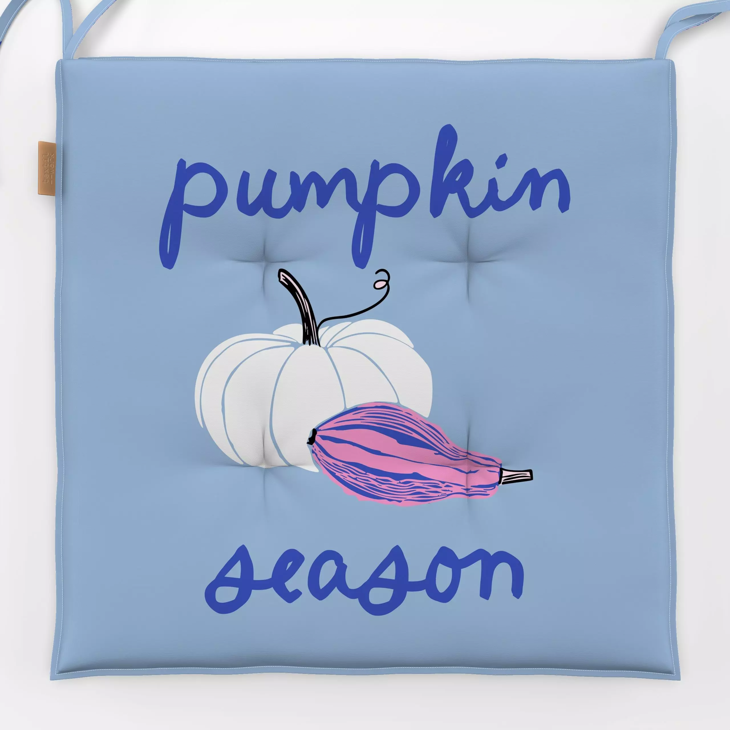 Sitzkissen pumpkin season - Herbst, Gemüse - von „moDeern Design Studio"; Herbst, Herbstdeko, herbstlich, Kuerbis, Pumpkin, ...