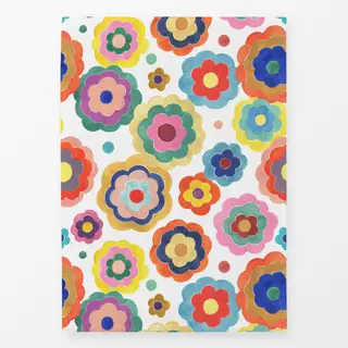 Geschirrtücher Bunt Bold Retro Vintage Blumen