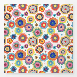 Tischdecke Bunt Bold Retro Vintage Blumen