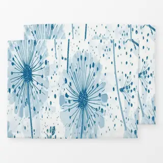 Tischset blaue Pusteblume