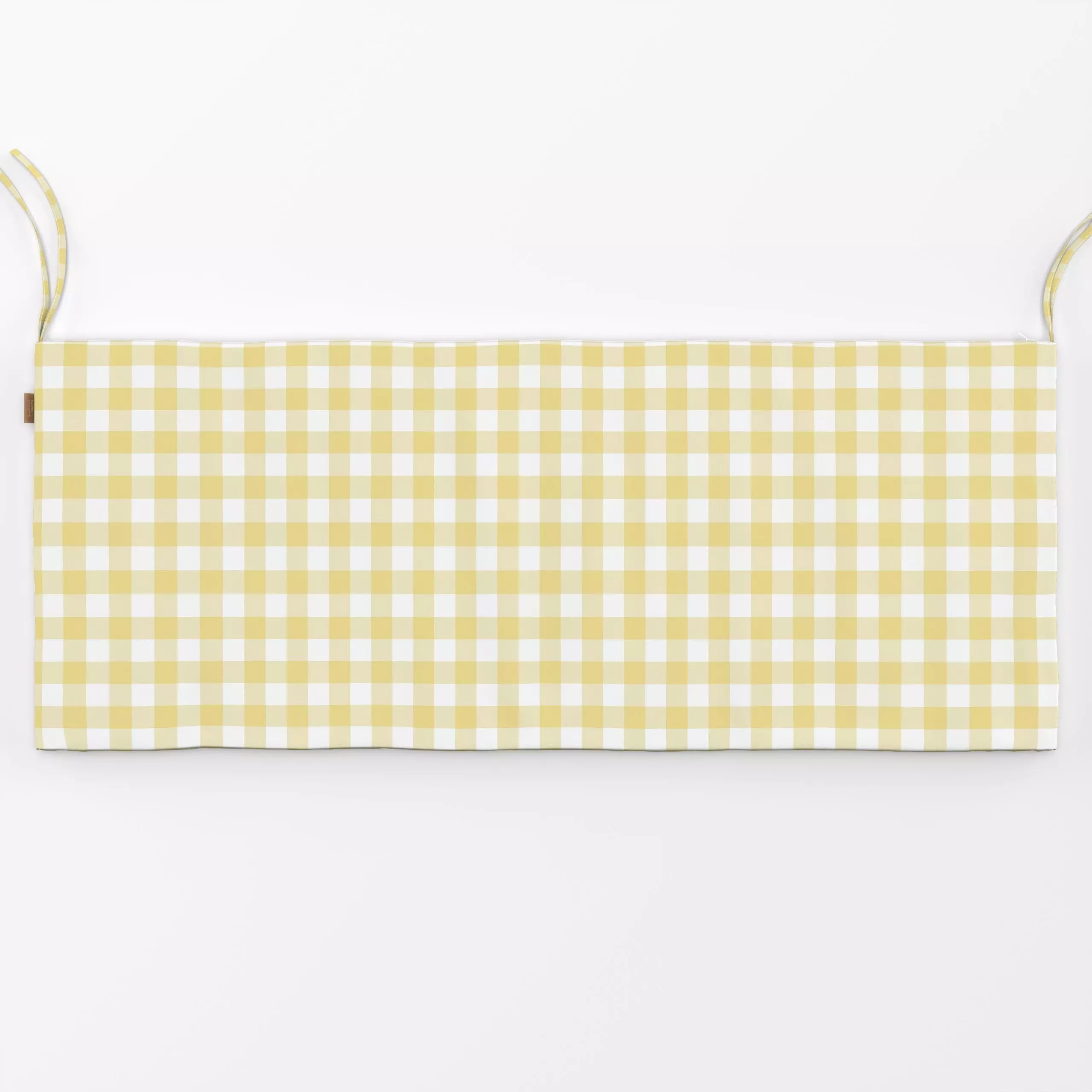 Bankauflage Vichy Gingham Karo gelb - Frühling, Sommer, Symbole & Muster, Ostern - von „Katrin Graff"; kariert, gingham, Som...