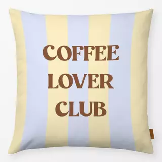 Kissen COFFEE club StripesYellow