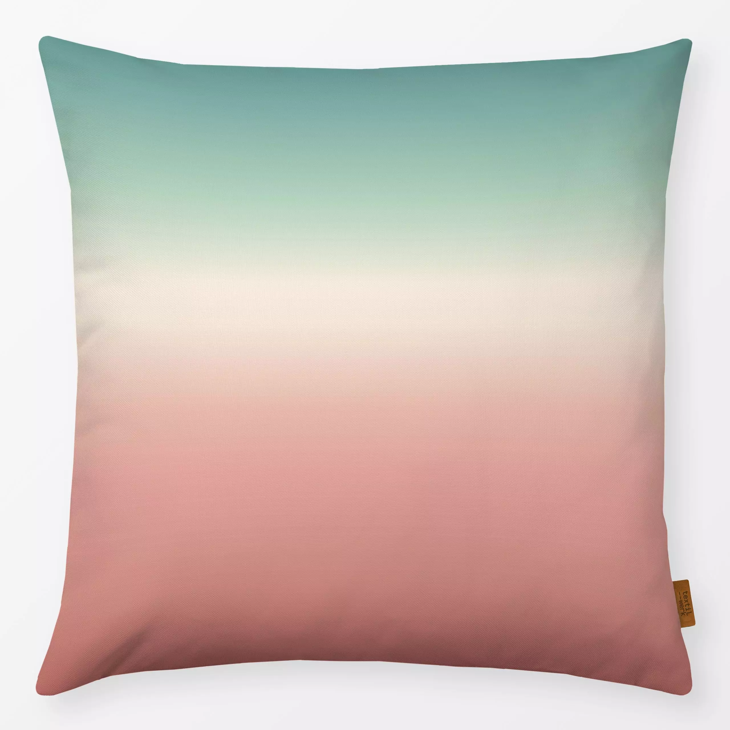 Kissen Botanischer Barock Ombre 1 - Sommer, Symbole & Muster - von „Primus Pattern"; minimal, Farbverläufe, modern, grafisch...