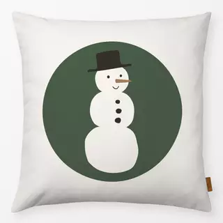Kissen Snowman dark green