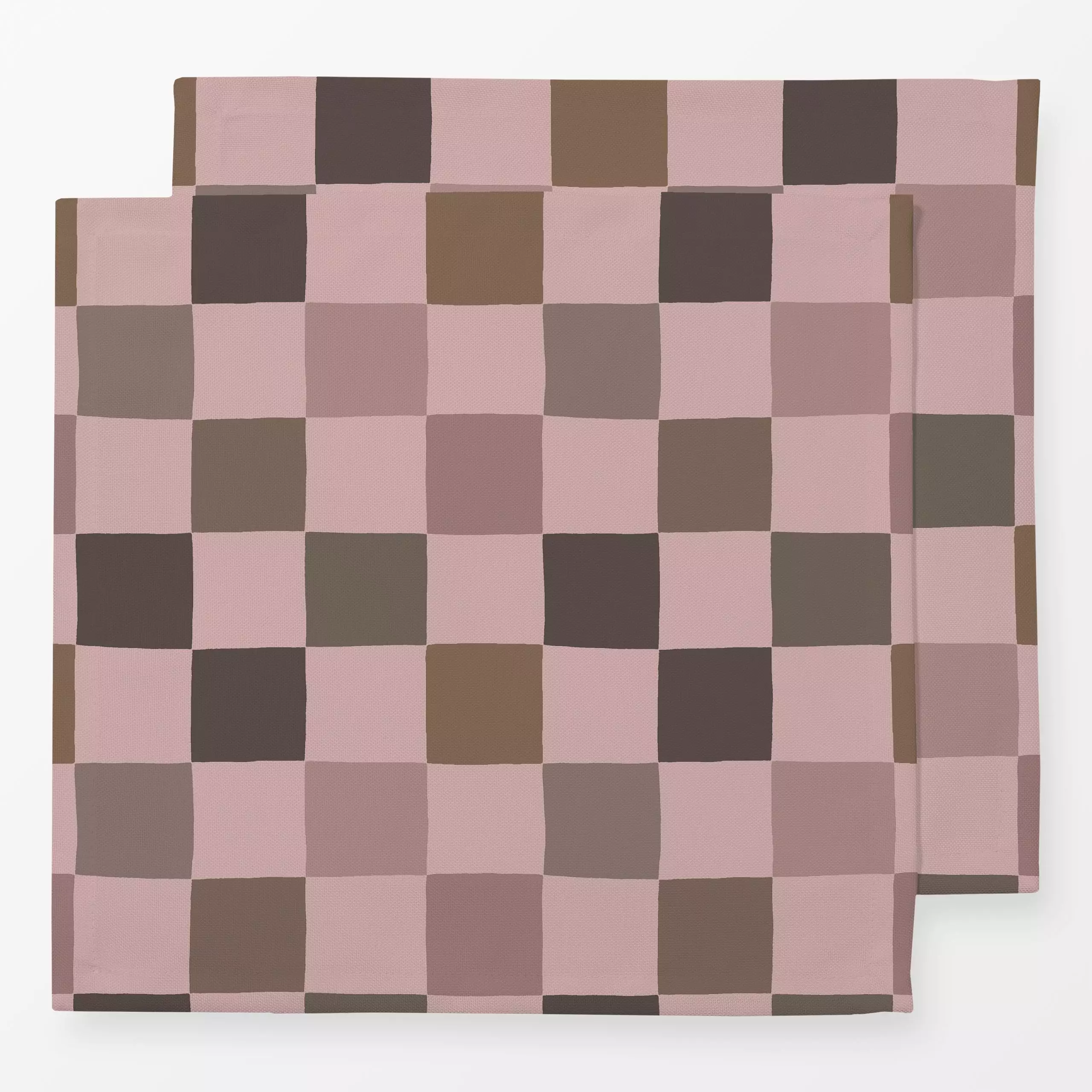 Servietten Schachbrett Rosa - Symbole & Muster - von „Studio Kesse"; minimal, Linien, Hygge, Karo, landhaus, kariert, Schach...