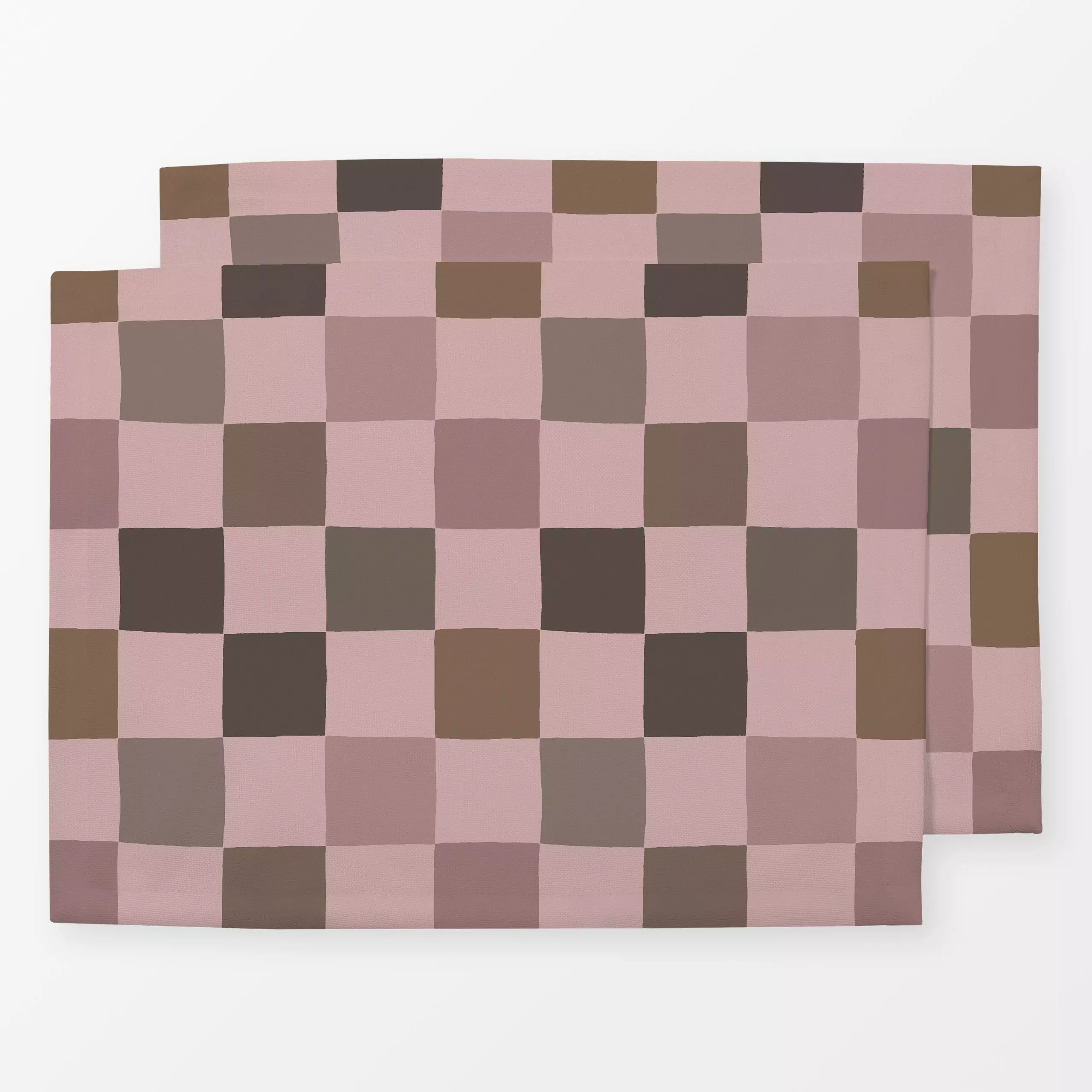 Tischset Schachbrett Rosa - Symbole & Muster - von „Studio Kesse"; minimal, Linien, Hygge, Karo, landhaus, kariert, Schachbr...