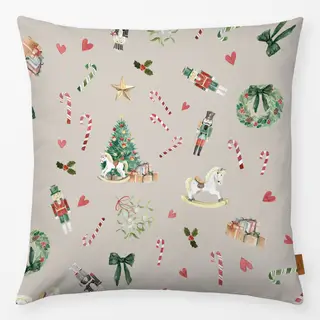 Kissen Weihnachtserinnerungen beige