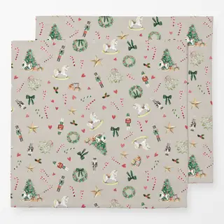 Servietten Weihnachtserinnerungen beige