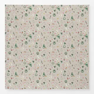 Tischdecke Weihnachtserinnerungen beige