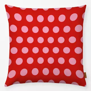 Kissen Polka Dots Rot Pink