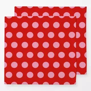 Servietten Polka Dots Rot Pink