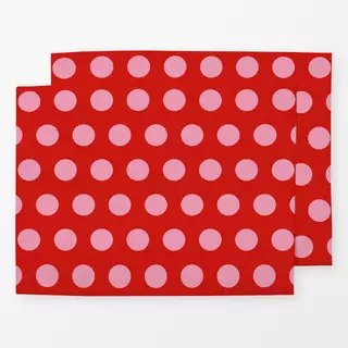 Tischset Polka Dots Rot Pink