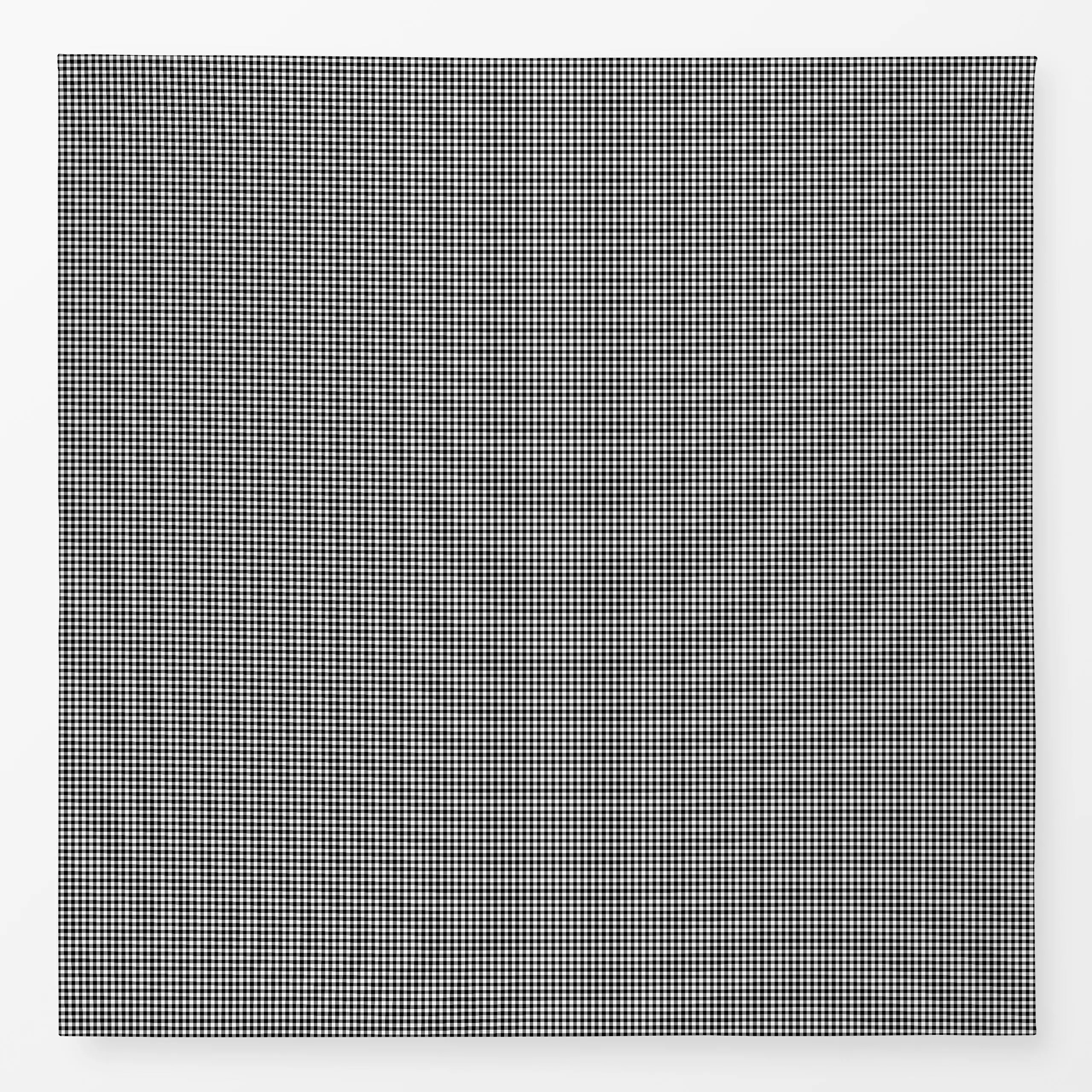 Tischdecke Mini Checks Black and White - Symbole & Muster - von „Karen Menzenbach"; schwarz, minimal, abstrakt, Karo, Weiss,...
