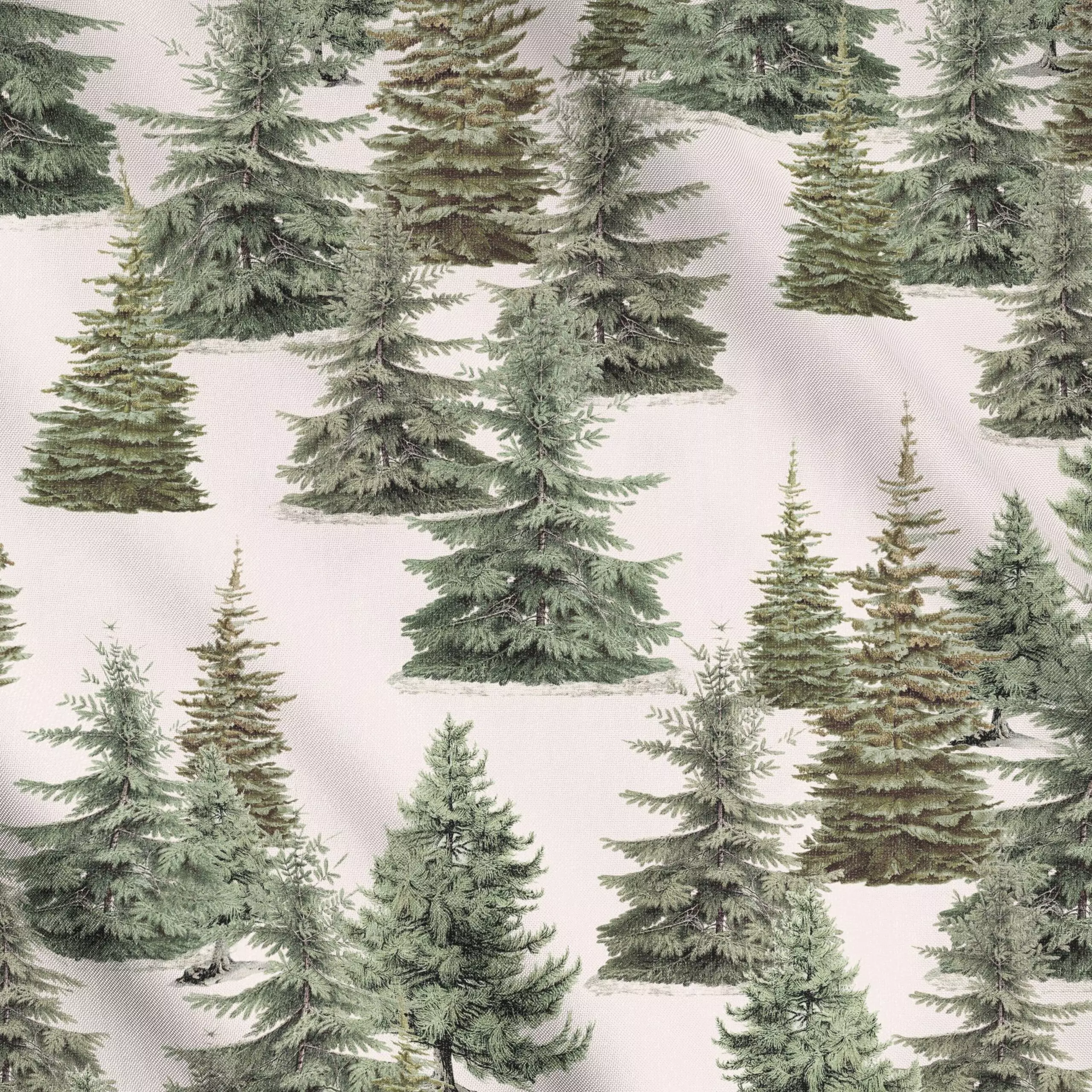 Meterware Christmas Tree Forest I - Weihnachten, Symbole & Muster, Pflanzen & Botanik - von „Bloomery Decor"; Muster, Tannen...