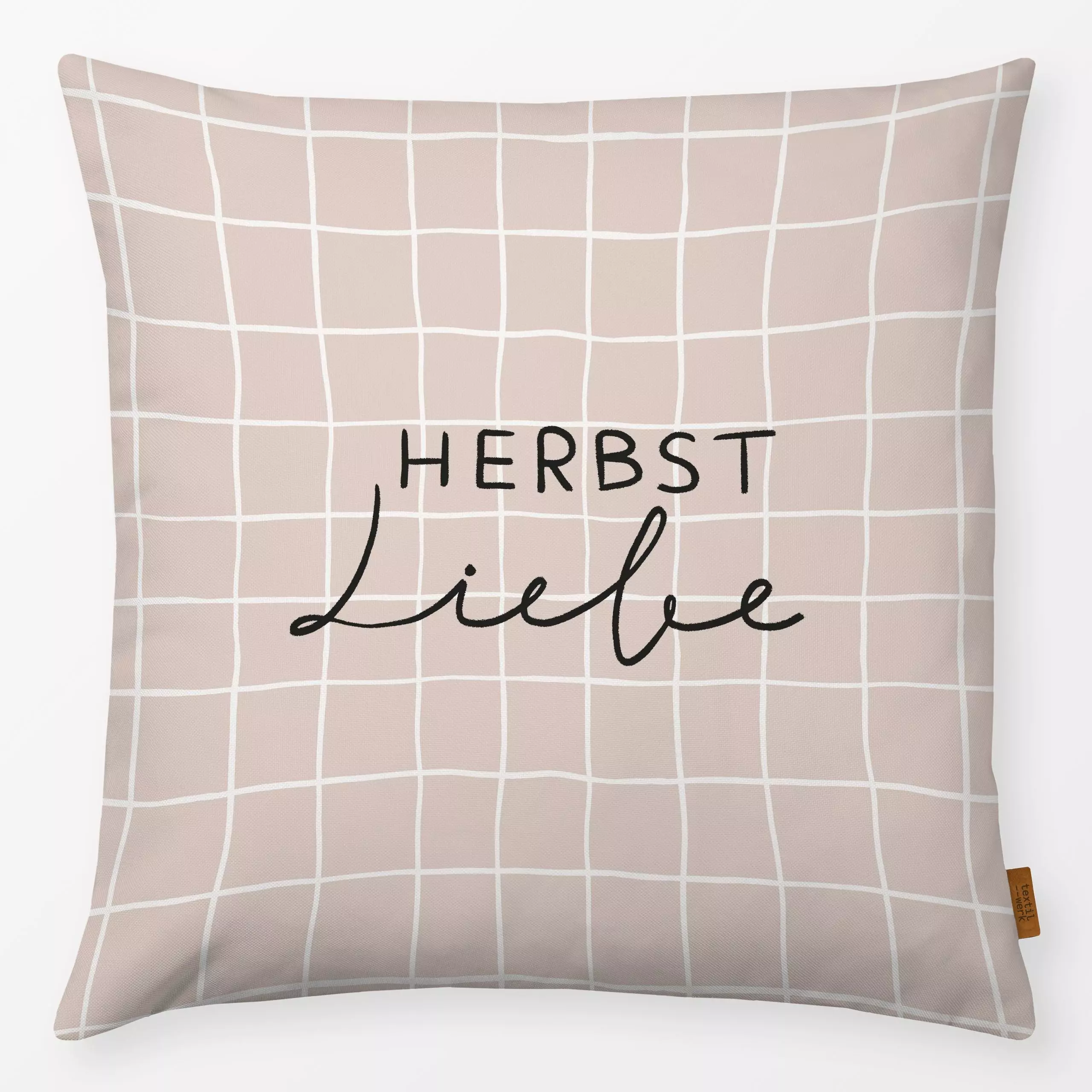 Kissen Herbst Liebe - Herbst, Sprüche & Schriftzüge - von „Studio Kesse"; text, typografie, Herbst, spruch, schrift, Herbstd...