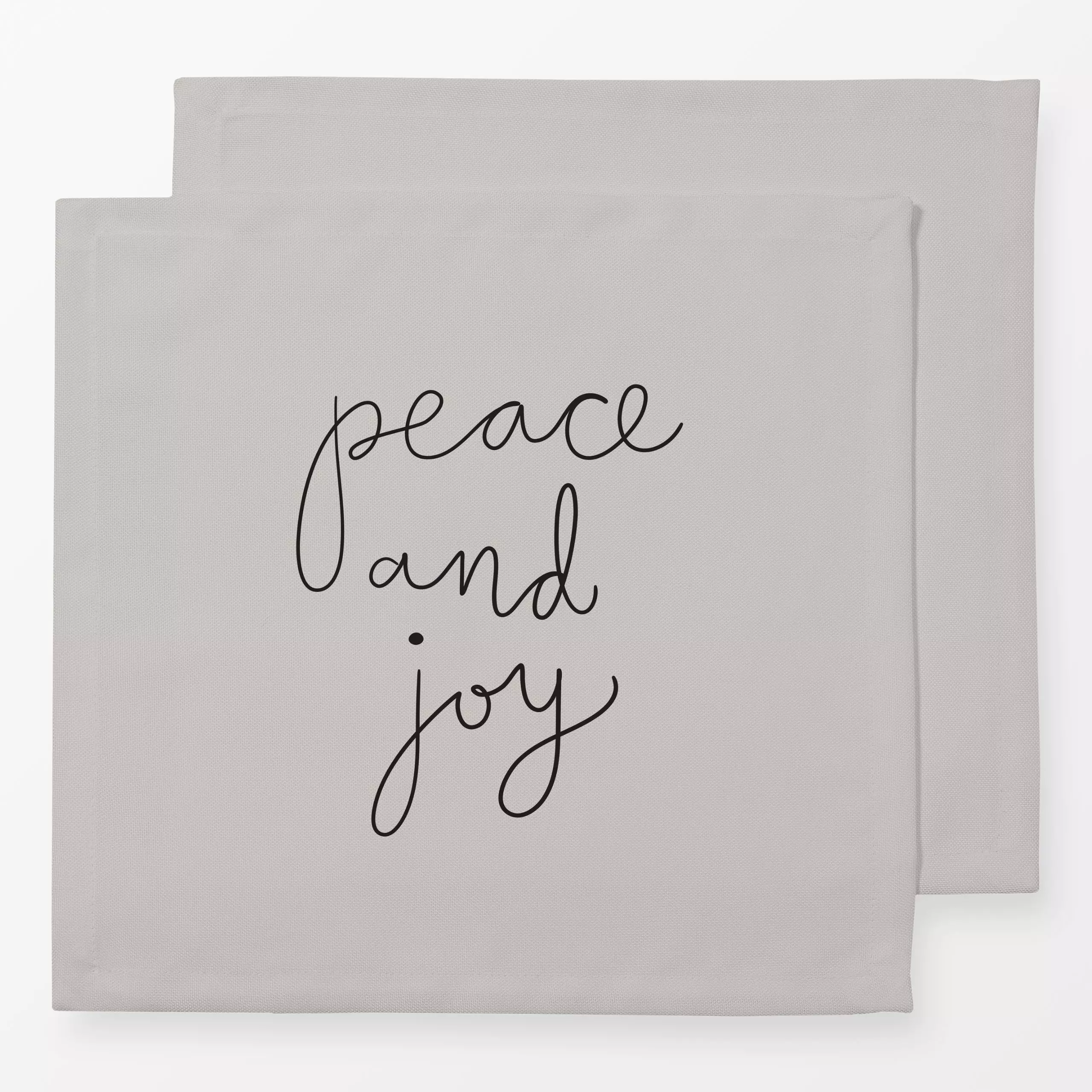 Servietten peace and joy - nude - Sprüche & Schriftzüge, Weihnachten - von „Heyduda"; Hygge, Weihnachten, Winter, Geschenk, ...