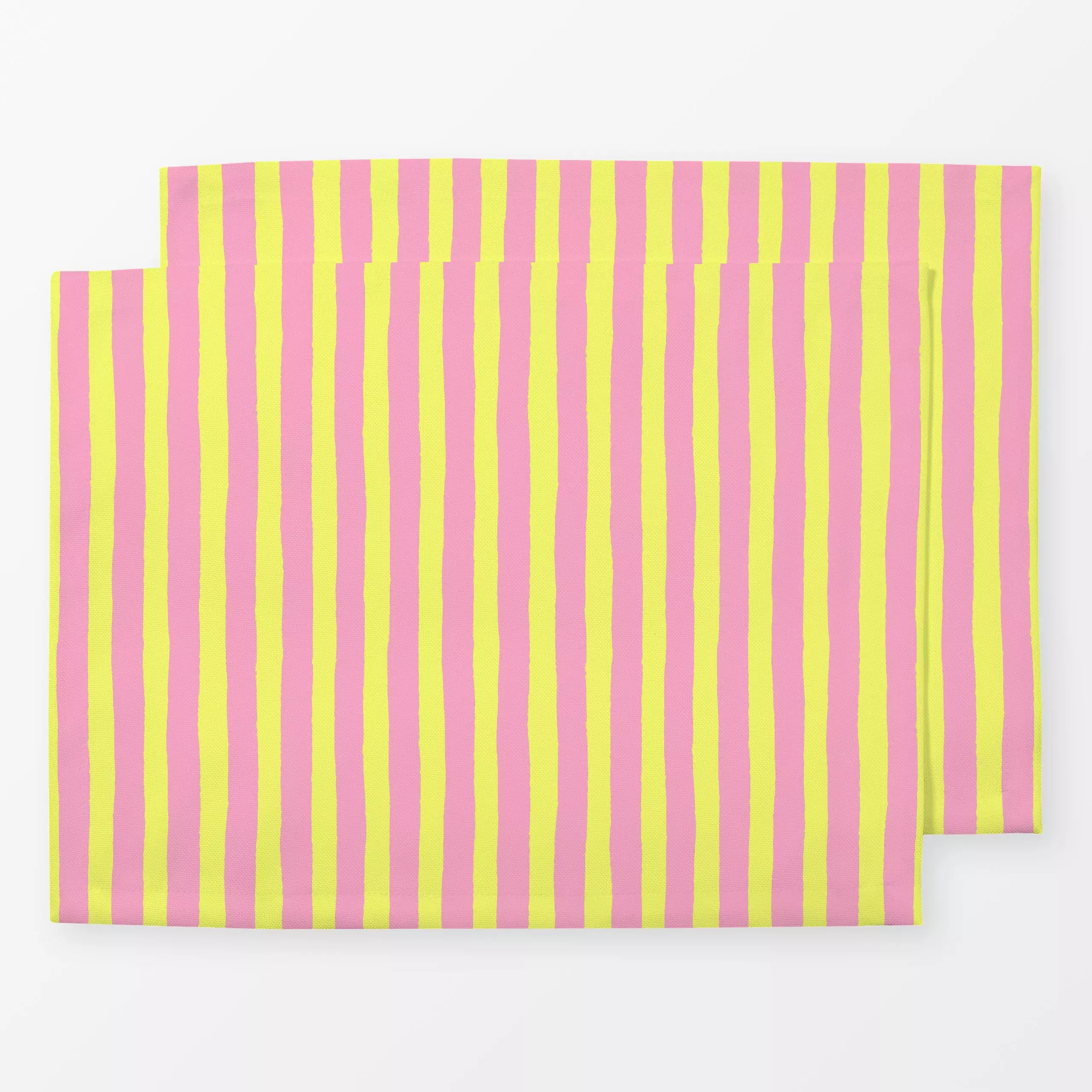Tischset Stripes Yellow Pink - Frühling, Sommer, Symbole & Muster - von „Janna Schipper"; Linien, Streifen, Sommer, summer, ...