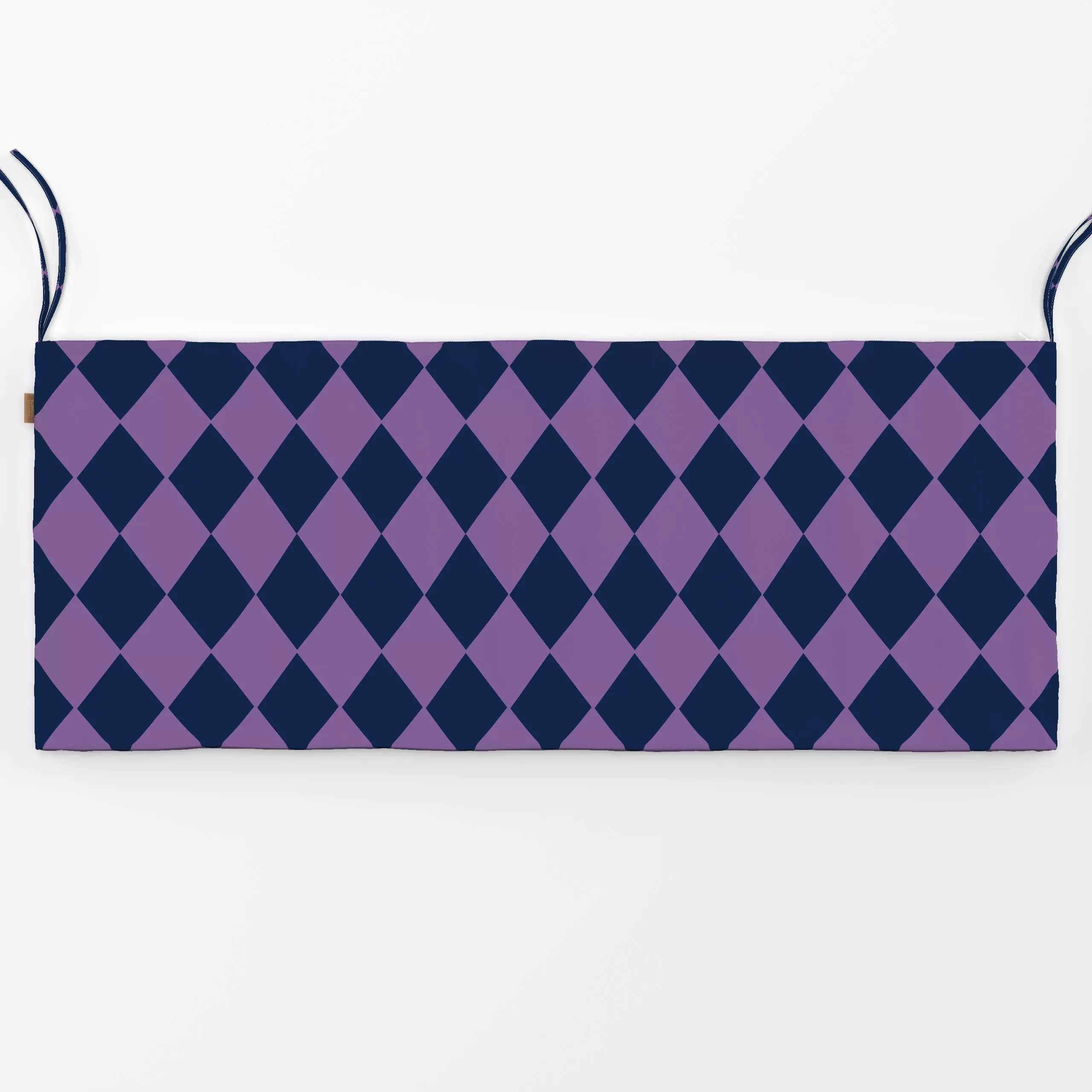 Bankauflage Rauten lila dunkelblau - Weihnachten, Symbole & Muster, Anlässe - von „Iris Knabenschuh Textildesign"; Muster, W...