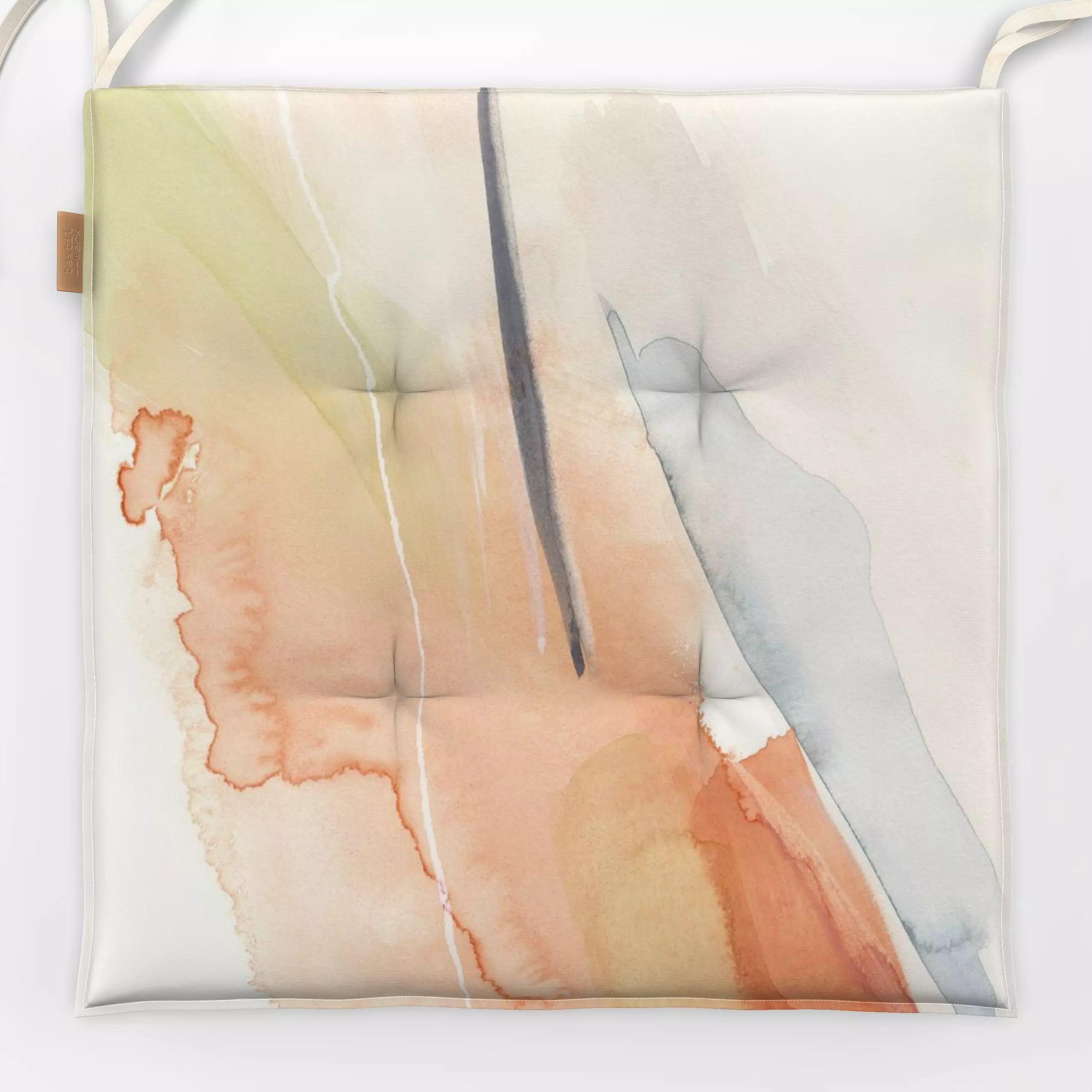 Sitzkissen Brush strokes warm tones 1 - Frühling, Symbole & Muster - von „Nouveau Prints"; Wasserfarben, Acryl, graphisch, A...