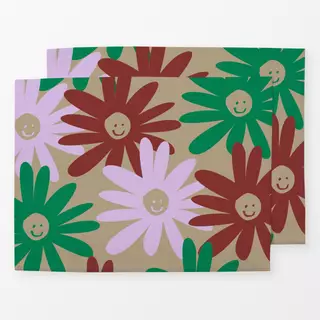 Tischset Happy Flowers grün