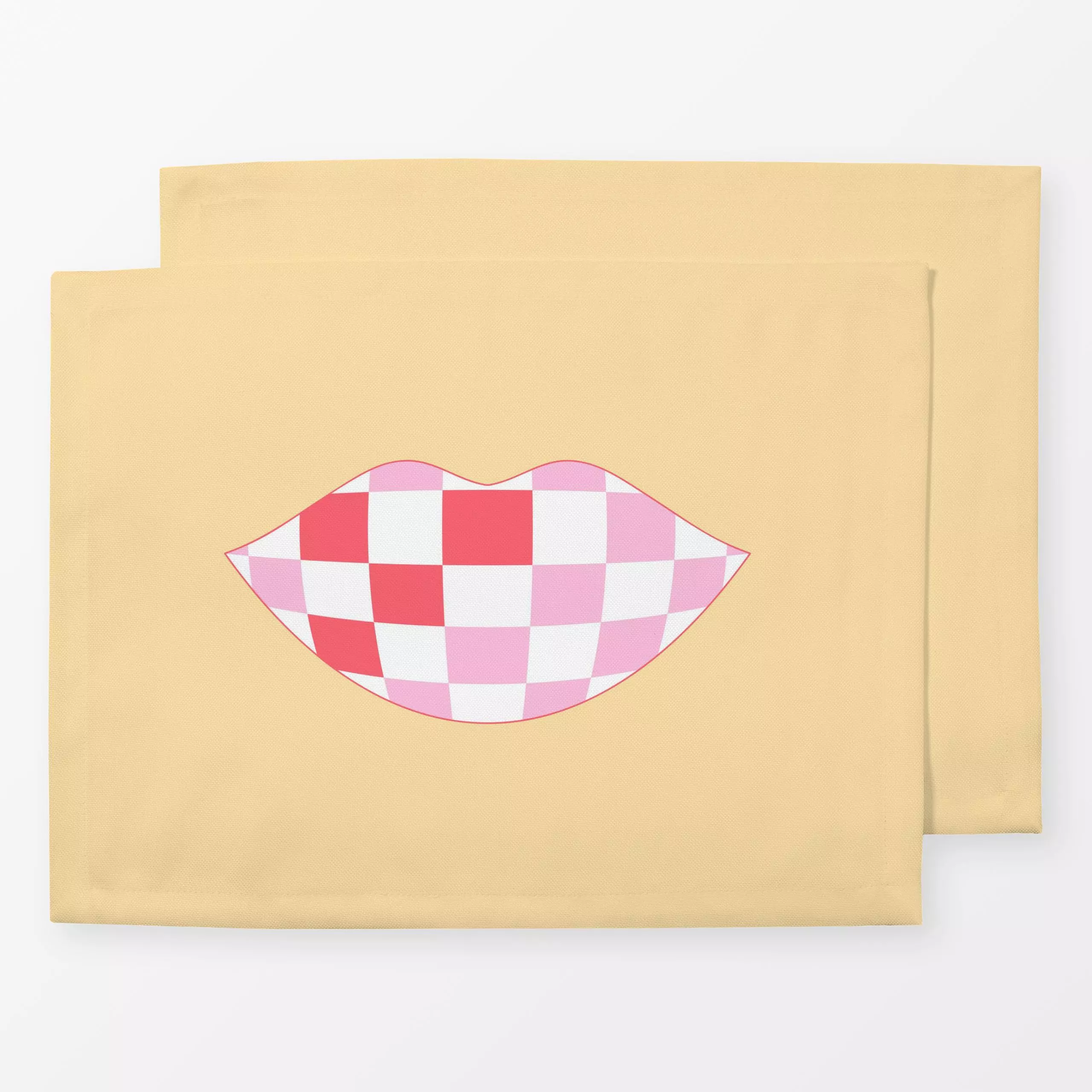 Tischset Disco Lips - Liebe, Romantik & Pride, Anlässe, Retro & Vintage - von „Jana Moßmann"; Frauenpower, Lippen, statement...