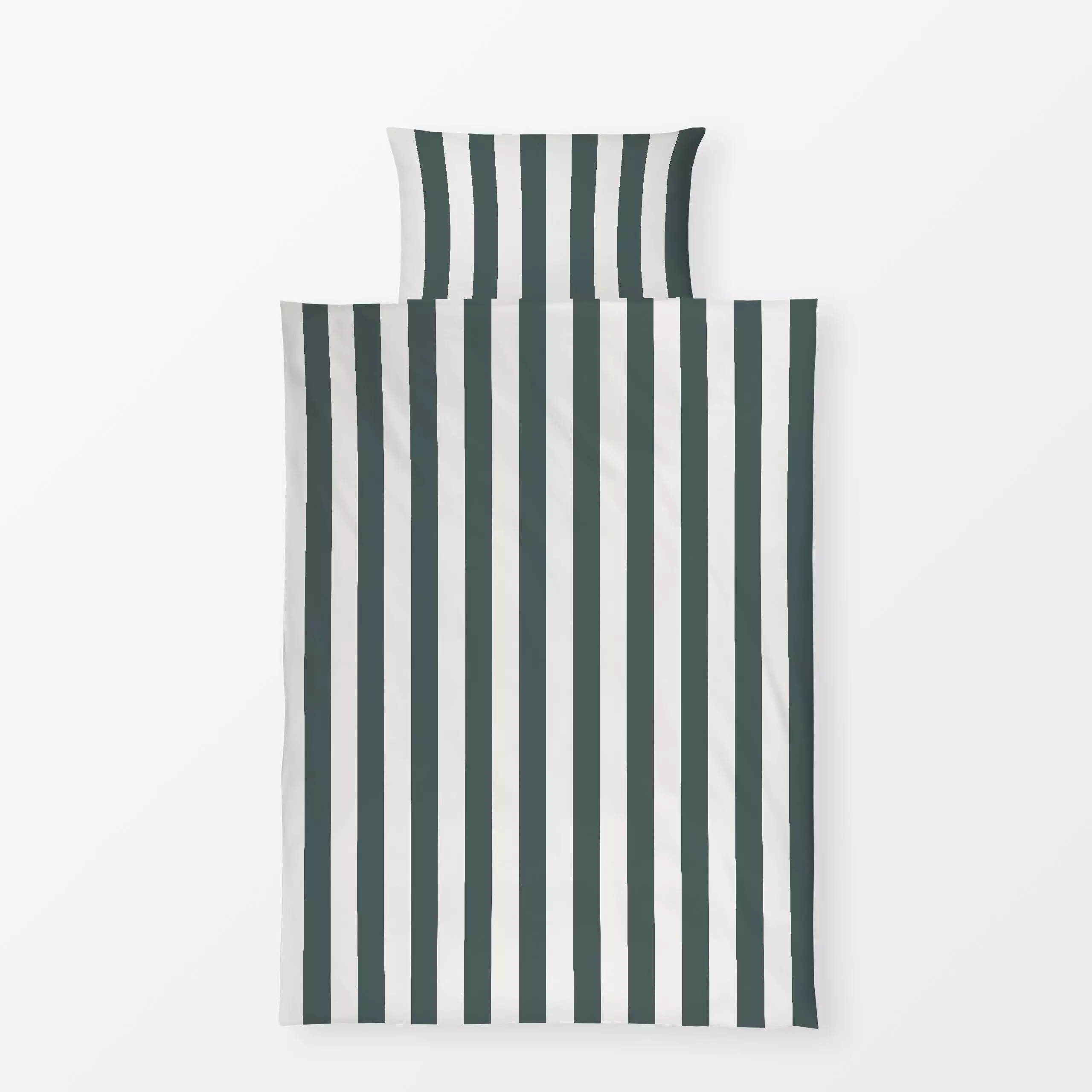 Bettwäsche Breite Streifen Grün - Symbole & Muster - von „Anna Petersen"; minimal, Streifen, skandinavisch, Weihnachten, Nor...