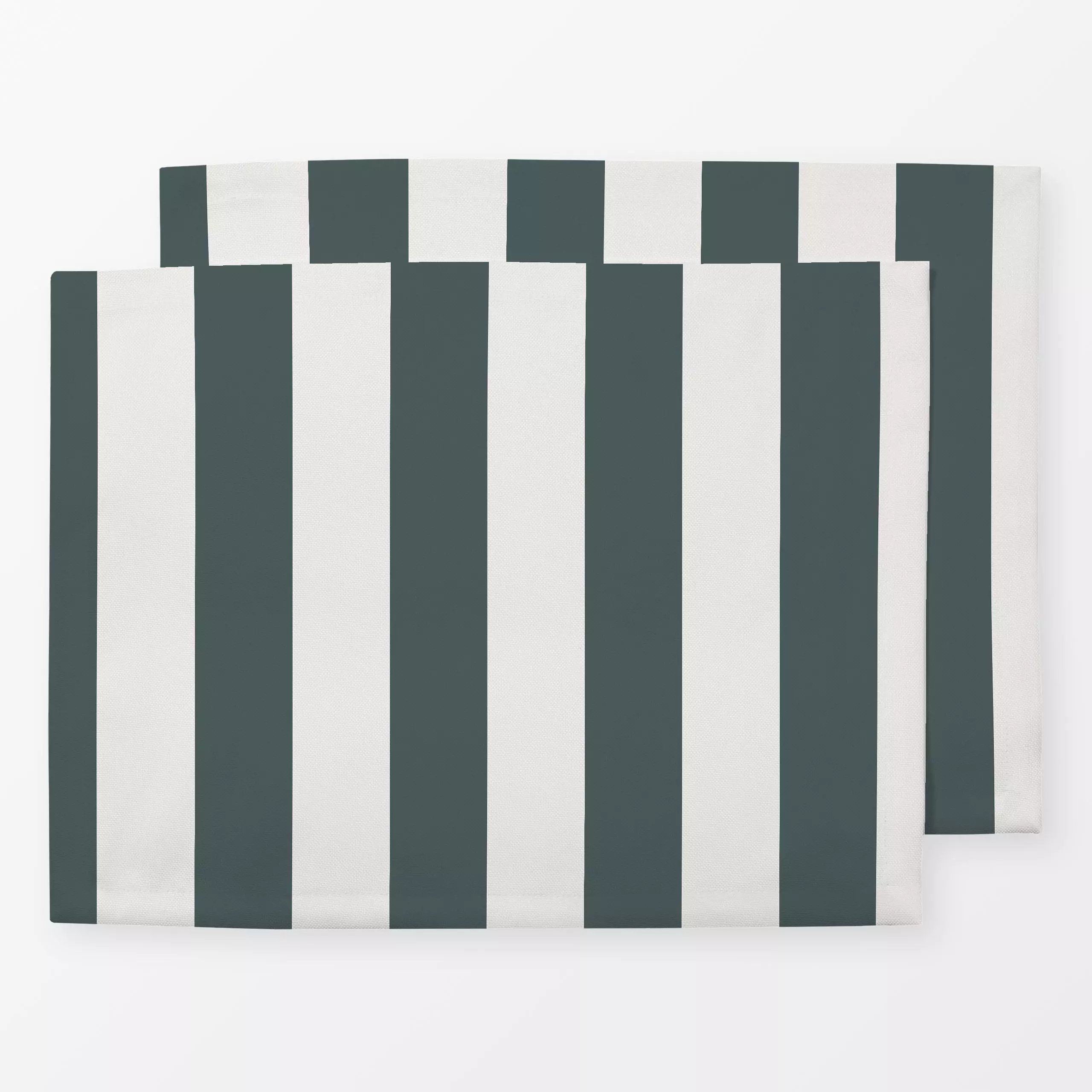 Tischset Breite Streifen Grün - Symbole & Muster - von „Anna Petersen"; minimal, Streifen, skandinavisch, Weihnachten, Nordi...