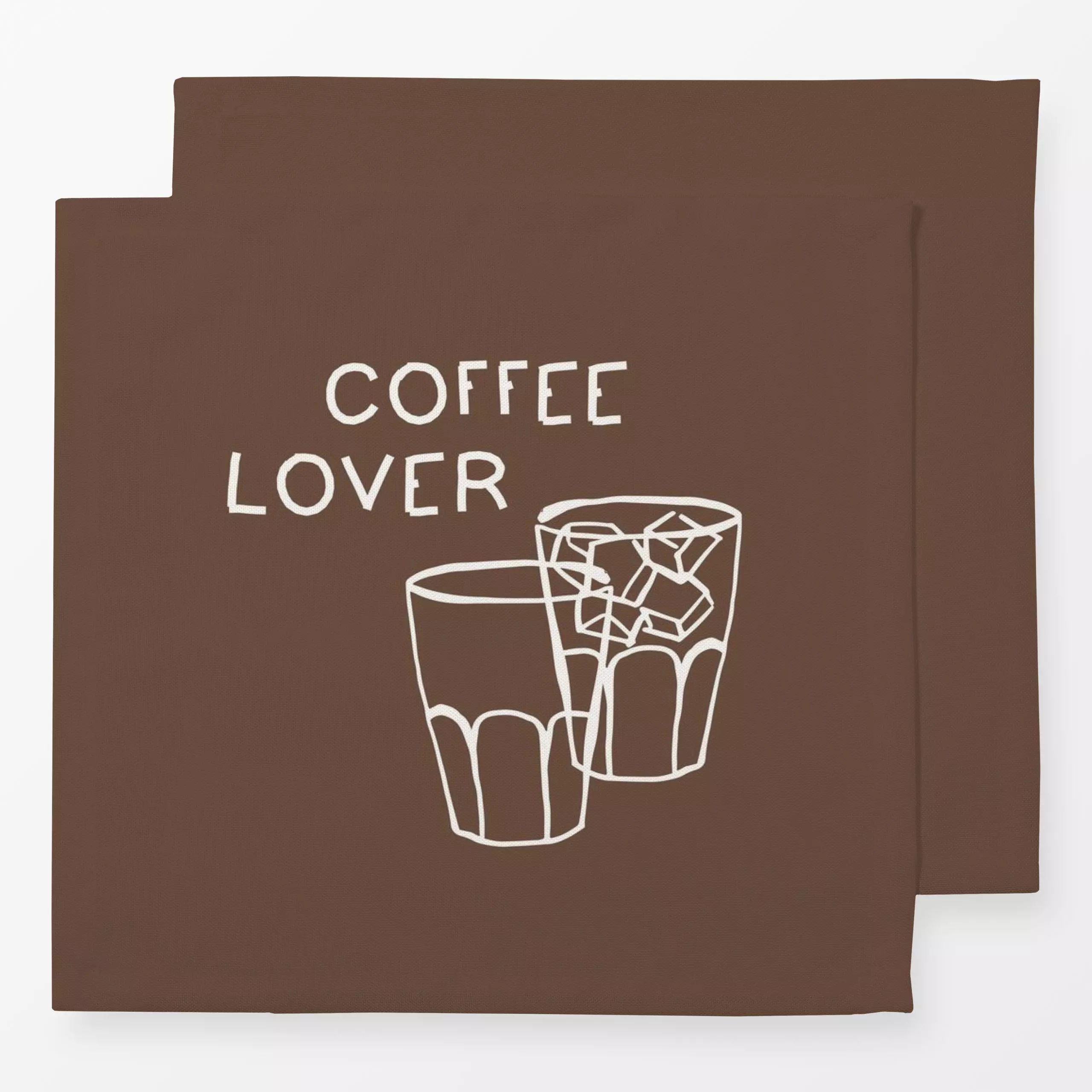 Servietten Iced Coffee Lover - Küche, Essen & Trinken - von „Kruth Design"; Kaffee, typografie, spruch, Spruchkissen, kruthd...