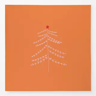 Tischdecke Winter Baum Orange